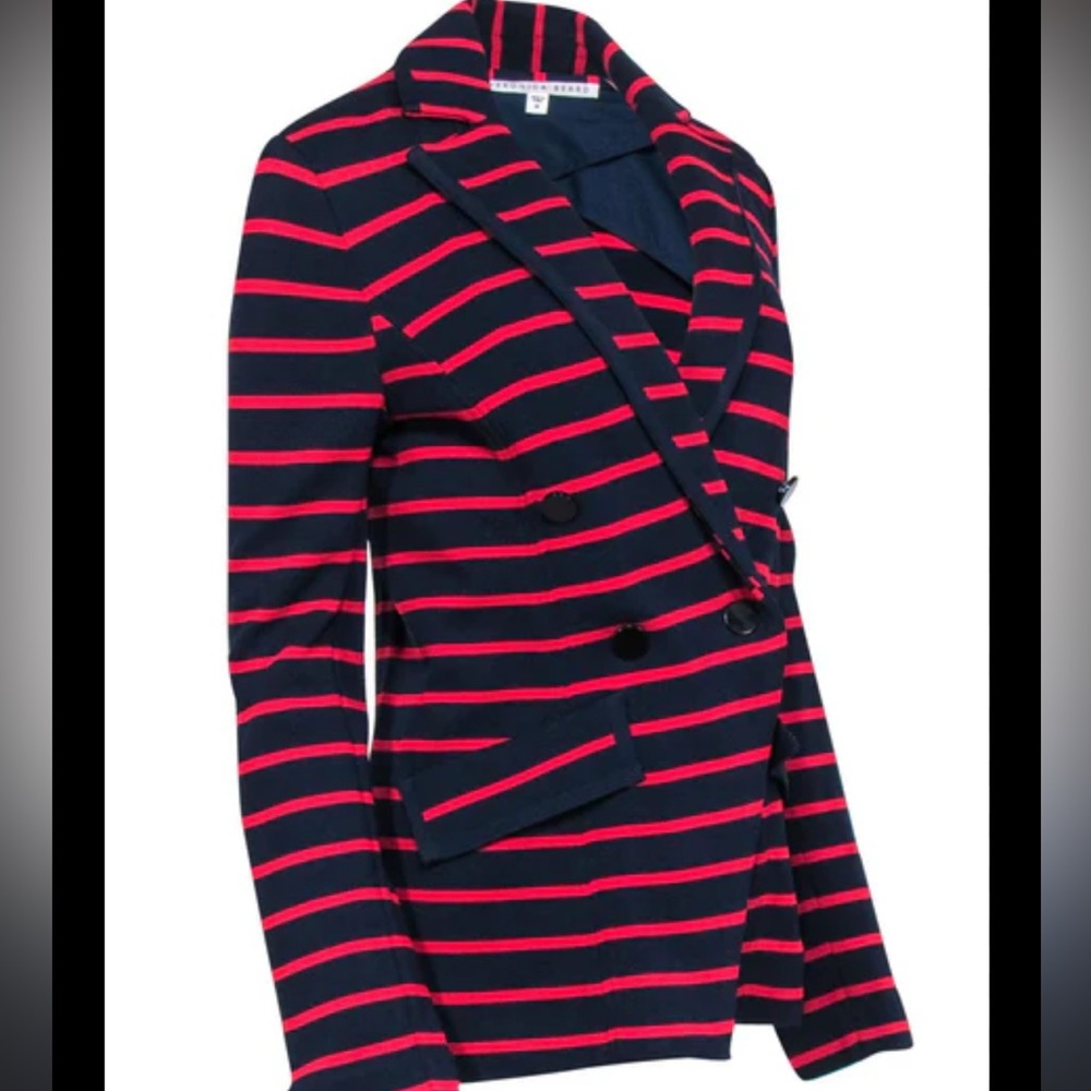 Veronica beard striped knit blazer